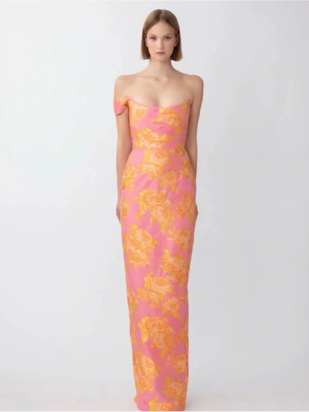 Sau Lee Jacquard Jackson Gown